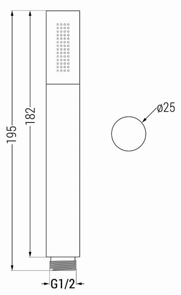Mexen příslušenství - 1-bodový ruční sprchový set R-70, chrom, 785706051-00