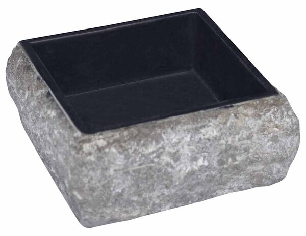Umyvadlo černé 30 x 30 x 13 cm mramor 149175
