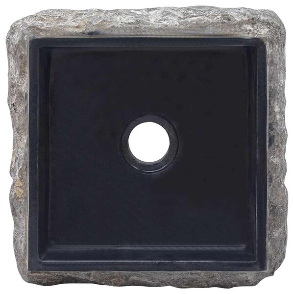 Umyvadlo černé 30 x 30 x 13 cm mramor 149175