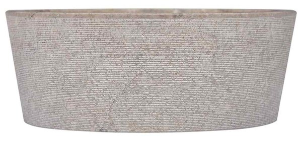 Umyvadlo šedé Ø 40 x 15 cm mramor 149179