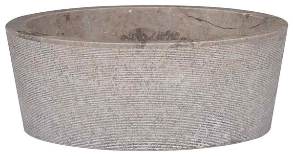 Umyvadlo šedé Ø 40 x 15 cm mramor 149179