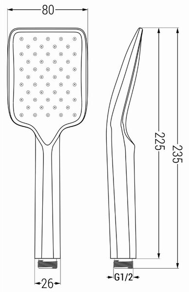 Mexen příslušenství - 1-bodový ruční sprchový set R-62, zlatá, 785626052-50