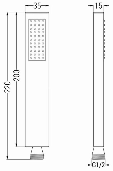 Mexen příslušenství - podomítkový 1-bodový ruční sprchový set R-02, chrom, 785006050-00