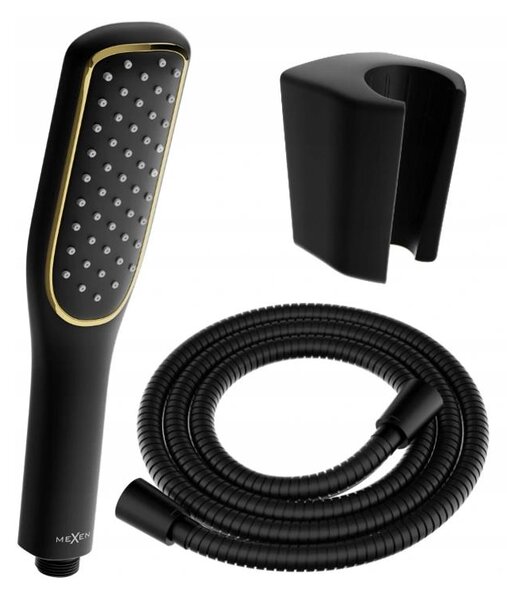 Mexen příslušenství - 1-bodový ruční sprchový set R-49, černá/zlatá, 785496052-75