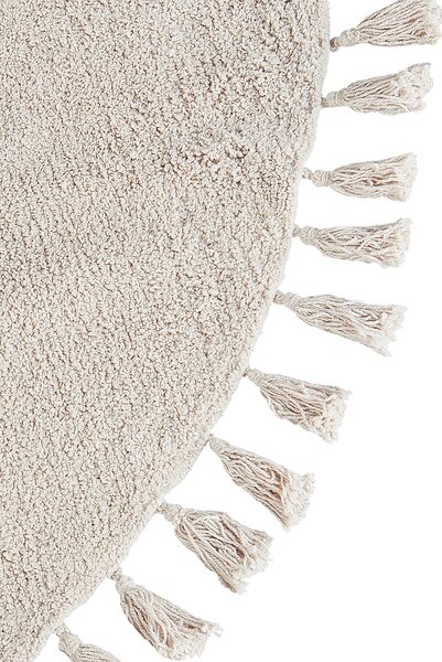 Koberec MITSOBI Béžová ø 120 cm Bavlna