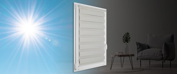 Dekodum Zatemňovací roleta den a noc Bílá 40x150 cm