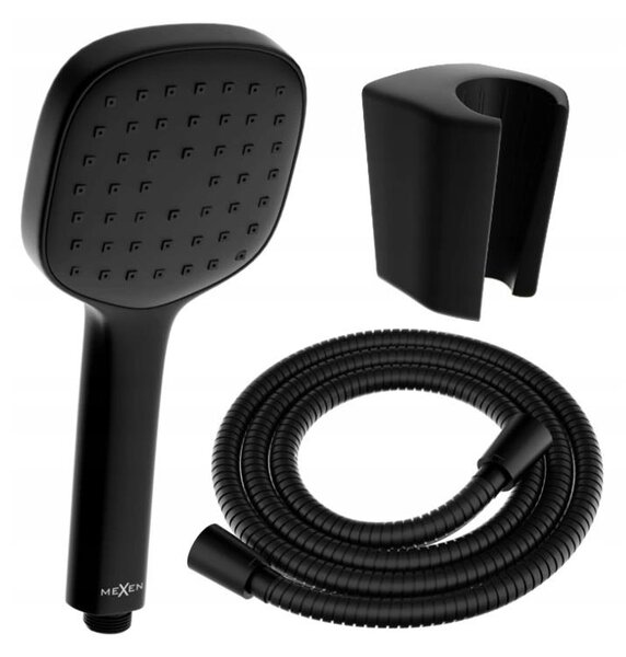 Mexen příslušenství - 1-bodový ruční sprchový set R-33, černá, 785336052-70
