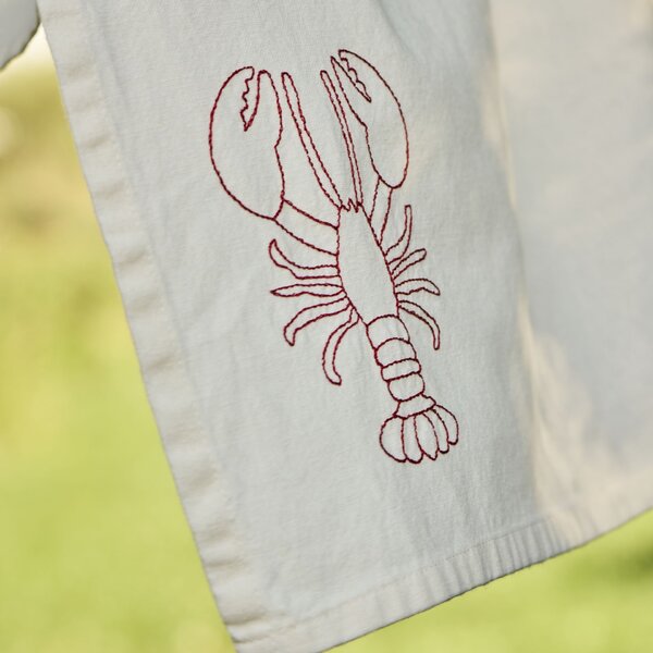 Bavlněná utěrka Crayfish Embroidered