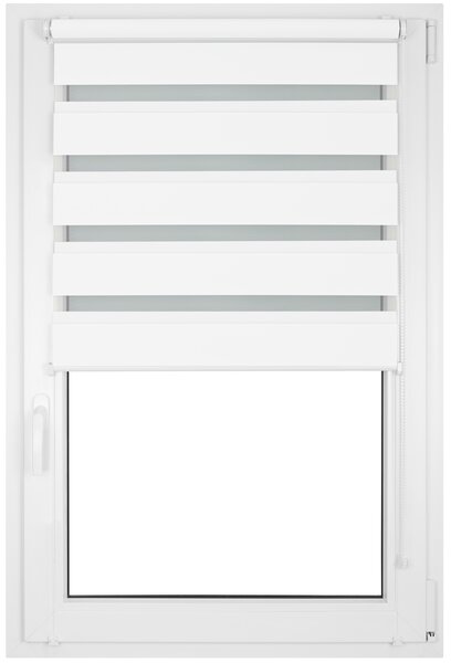 Dekodum Zatemňovací roleta den a noc Bílá 40x150 cm
