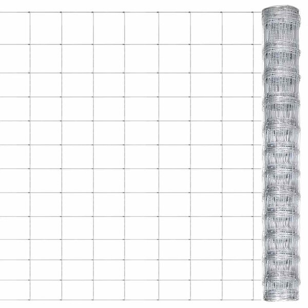 Zahradní plot pozinkovaná ocel 50 x 1,25 m stříbrný 149514