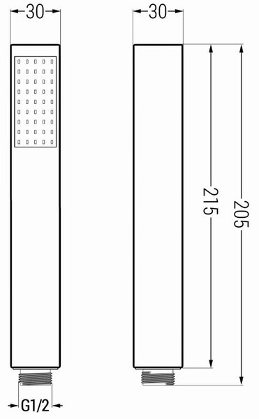 Mexen příslušenství - 1-bodový ruční sprchový set R-77, černá, 785776052-70