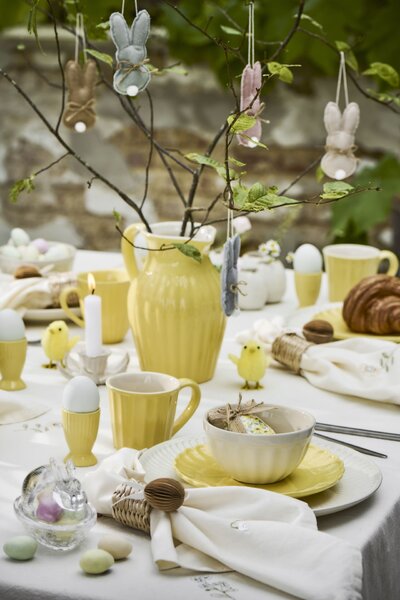 Vyšívaný ubrousek Flora Snowdrop Butter Cream