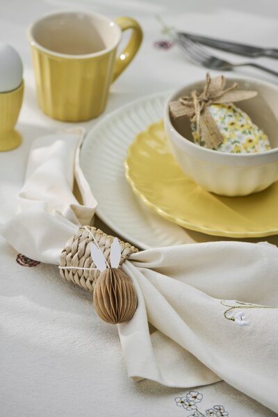 Vyšívaný ubrousek Flora Snowdrop Butter Cream