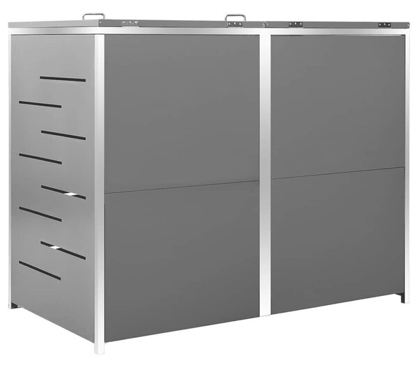 Přístřešek na dvě popelnice 138 x 77,5 x 115 cm nerezová ocel 149555