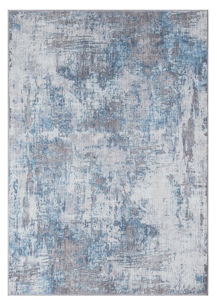 My Flair, Kusový koberec Avery blau/grau – na ven i na doma, 160x230, modrá, chodba / předsíň