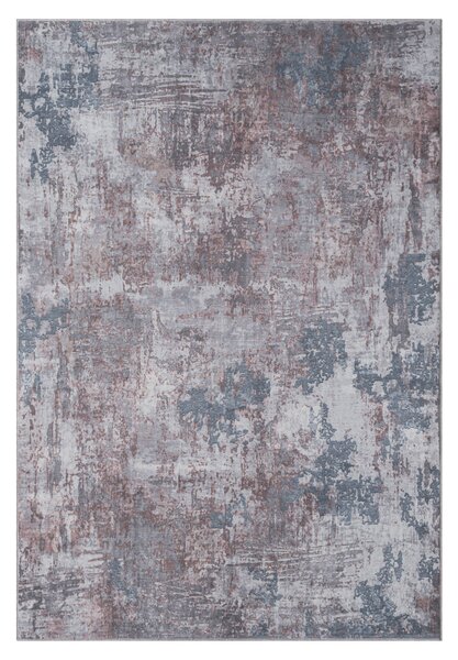 My Flair, Kusový koberec Avery grau/blau/braun – na ven i na doma, 120x180, šedá, chodba / předsíň