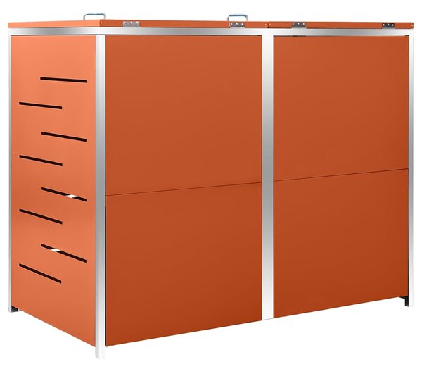 Přístřešek na dvě popelnice 138 x 77,5 x 115 cm nerezová ocel 149563