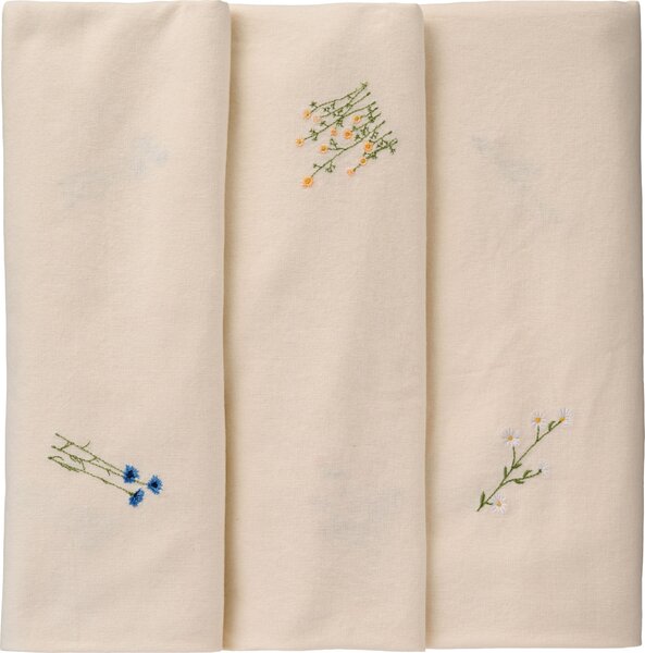 Bavlněný ubrus s výšivkou Flora Flowers 150 × 150 cm