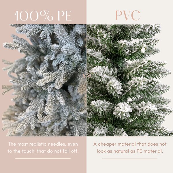 Umělý vánoční stromeček Aspen 240 cm se sněhem – slim model 100% PE - 231 - 260 cm - So snehom - 91 do 110cm