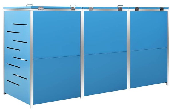 Přístřešek na tři popelnice 207 x 77,5 x 115 cm nerezová ocel 149568