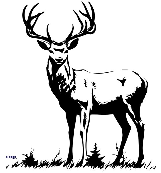 PIPPER. Samolepka na zeď "Jelen"