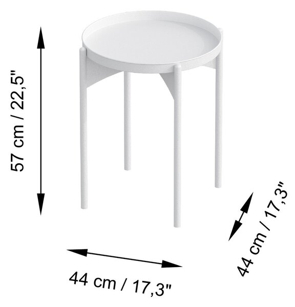 Kalune Design Odkládací stolek Shb-002-C bílý
