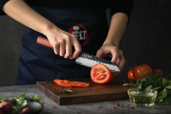 XinZuo Santoku nůž HEZHEN PM8S 5,5"