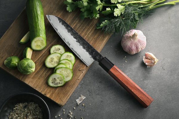 XinZuo Santoku nůž HEZHEN PM8S 5,5"