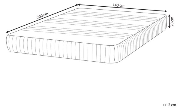 Gelová matrace z paměťové pěny COOL FLEX 7 PLUS H3/4 tvrdá 140 x 200 cm