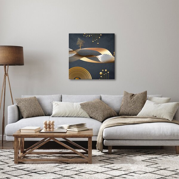 Obraz - Grafika s jelenem (30x30 cm)