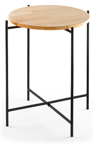 Kalune Design Odkládací stolek Shb-004 z masivu černý/dub přírodní