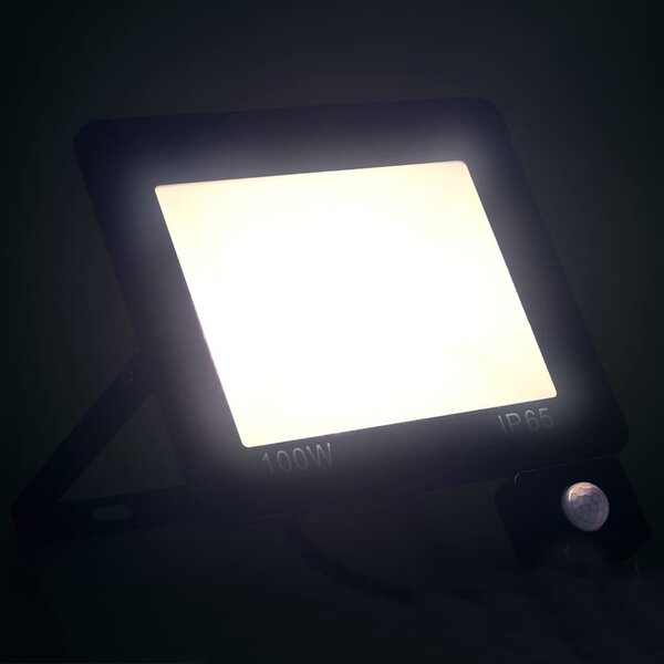 LED reflektor se senzorem 100 W studené bílé světlo 149632