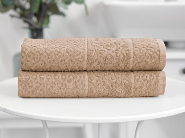 XPOSE® Froté ručník FIJI 2ks - latté 40x60 cm