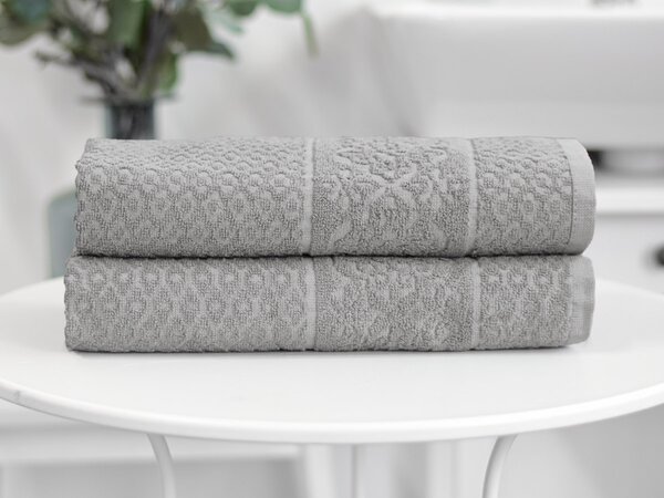 XPOSE® Froté ručník FIJI 2ks - světle šedý 40x60 cm