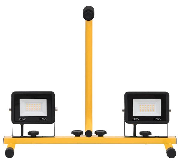 LED reflektor s rukojetí 2 x 20 W studené bílé světlo 149649