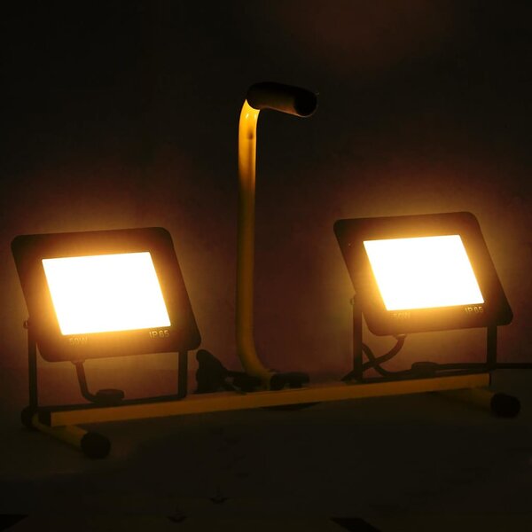 LED reflektor s rukojetí 2 x 50 W teplé bílé světlo 149646