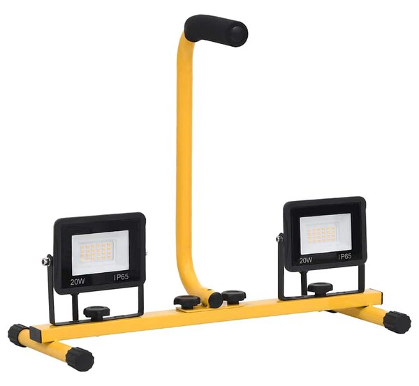 LED reflektor s rukojetí 2 x 20 W studené bílé světlo 149649