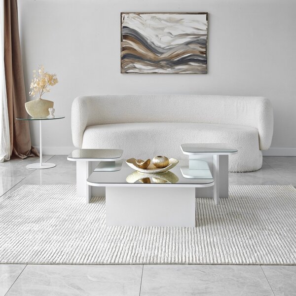 Kalune Design Sada konferenčních stolků Jazz bílá