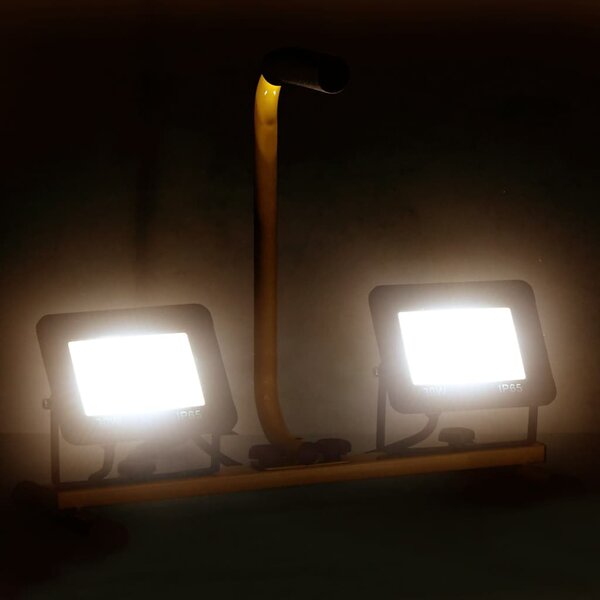 LED reflektor s rukojetí 2 x 30 W teplé bílé světlo 149645