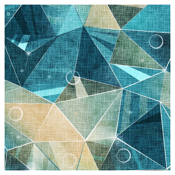 Obraz - Tyrkysová abstrakce (30x30 cm)