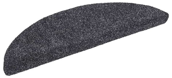 Schodové rohože samolepicí 5 ks 56 x 17 x 3 cm tmavě šedé, půlkulaté 149676