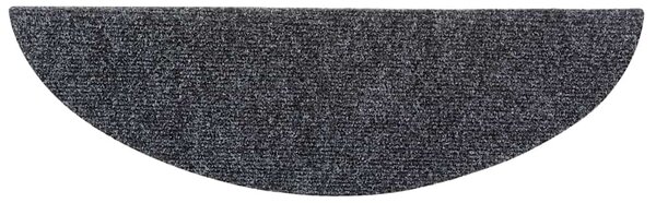 Schodové rohože samolepicí 5 ks 56 x 17 x 3 cm tmavě šedé, půlkulaté 149676
