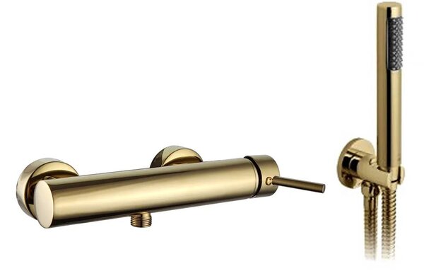 Rea Lungo - sprchová baterie + set, zlatá, REA-B6636