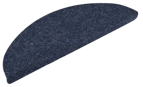 Schodové rohože samolepicí 5 ks 56 x 17 x 3 cm modré půlkulaté 149684