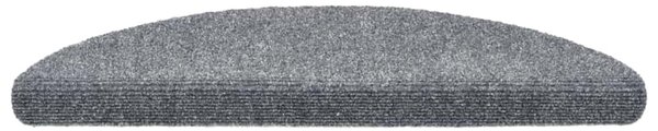 Schodové rohože samolepicí 5 ks 56 x 17 x 3 cm světle šedé půlkulaté 149680