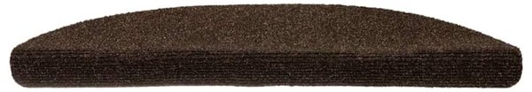 Schodové rohože samolepicí 5 ks 56 x 17 x 3 cm hnědé půlkulaté 149688
