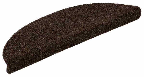 Schodové rohože samolepicí 5 ks 56 x 17 x 3 cm hnědé půlkulaté 149688