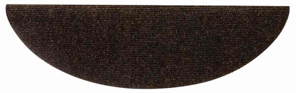 Schodové rohože samolepicí 5 ks 56 x 17 x 3 cm hnědé půlkulaté 149688