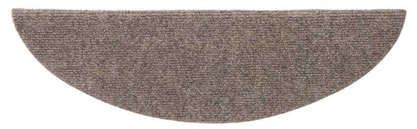 Schodové rohože samolepicí 5 ks 56 x 17 x 3 cm béžové půlkulaté 149692