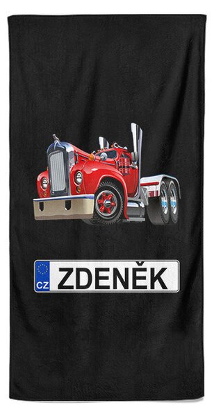 Osuška SPZ se jménem – barevný kamion (Jméno: Zdeněk)